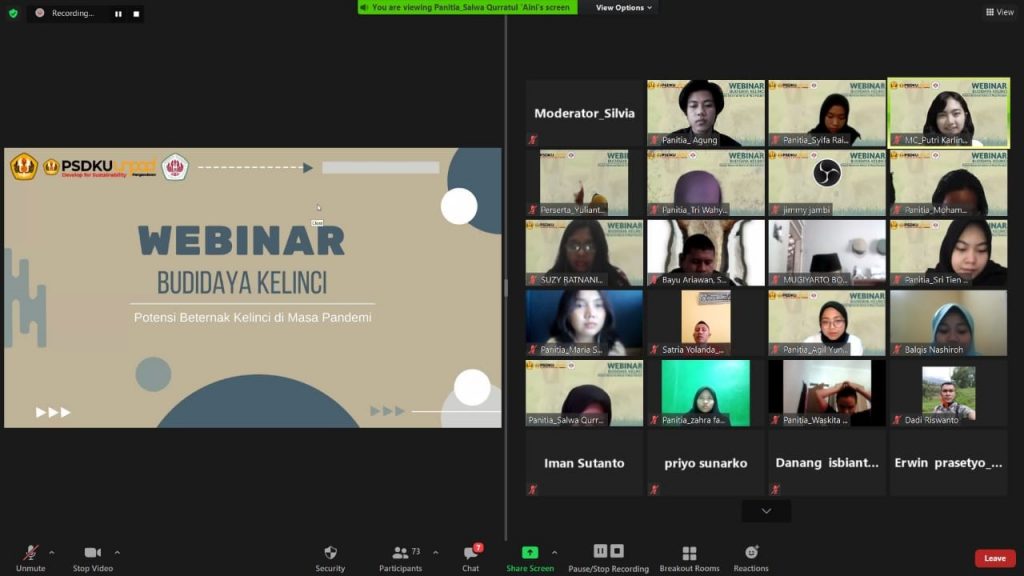 Webinar Budidaya Kelinci